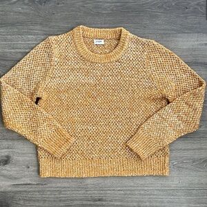 J.Crew Honeycomb Yellow Knit Sweater